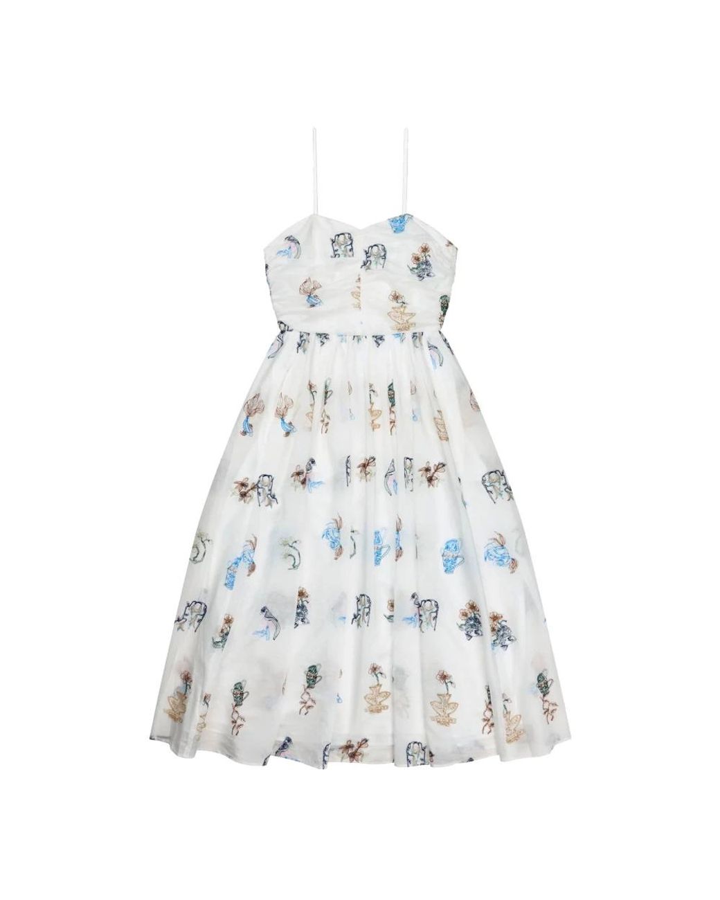 Munthe Kleedjes ,Wit ,Midi Jurk in het White