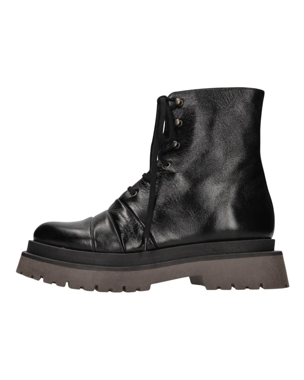Chie Mihara Black Lace-Up Boots
