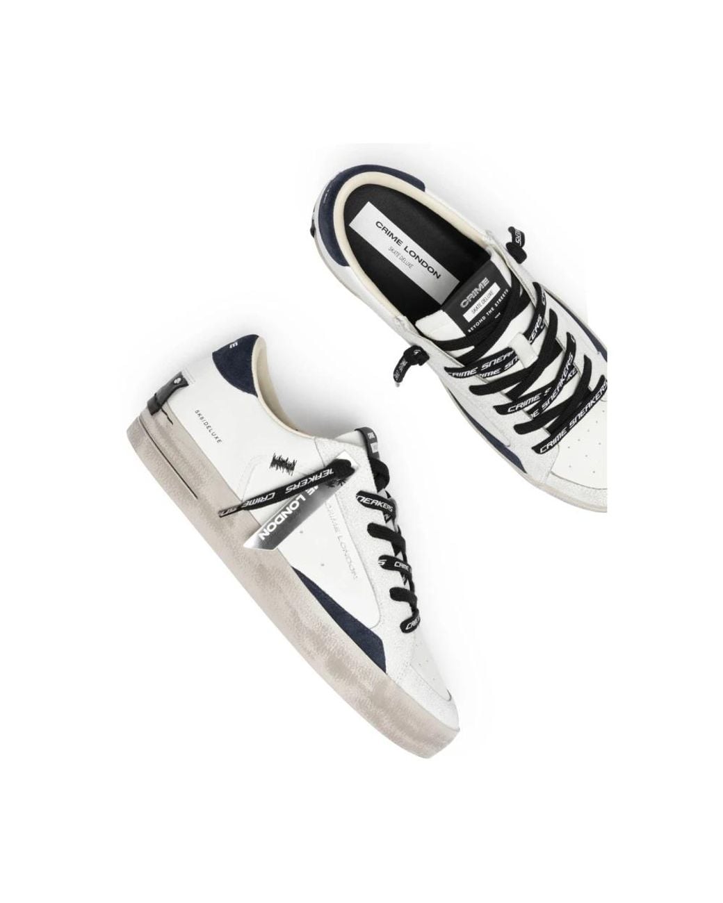 Crime London White Sneakers for men