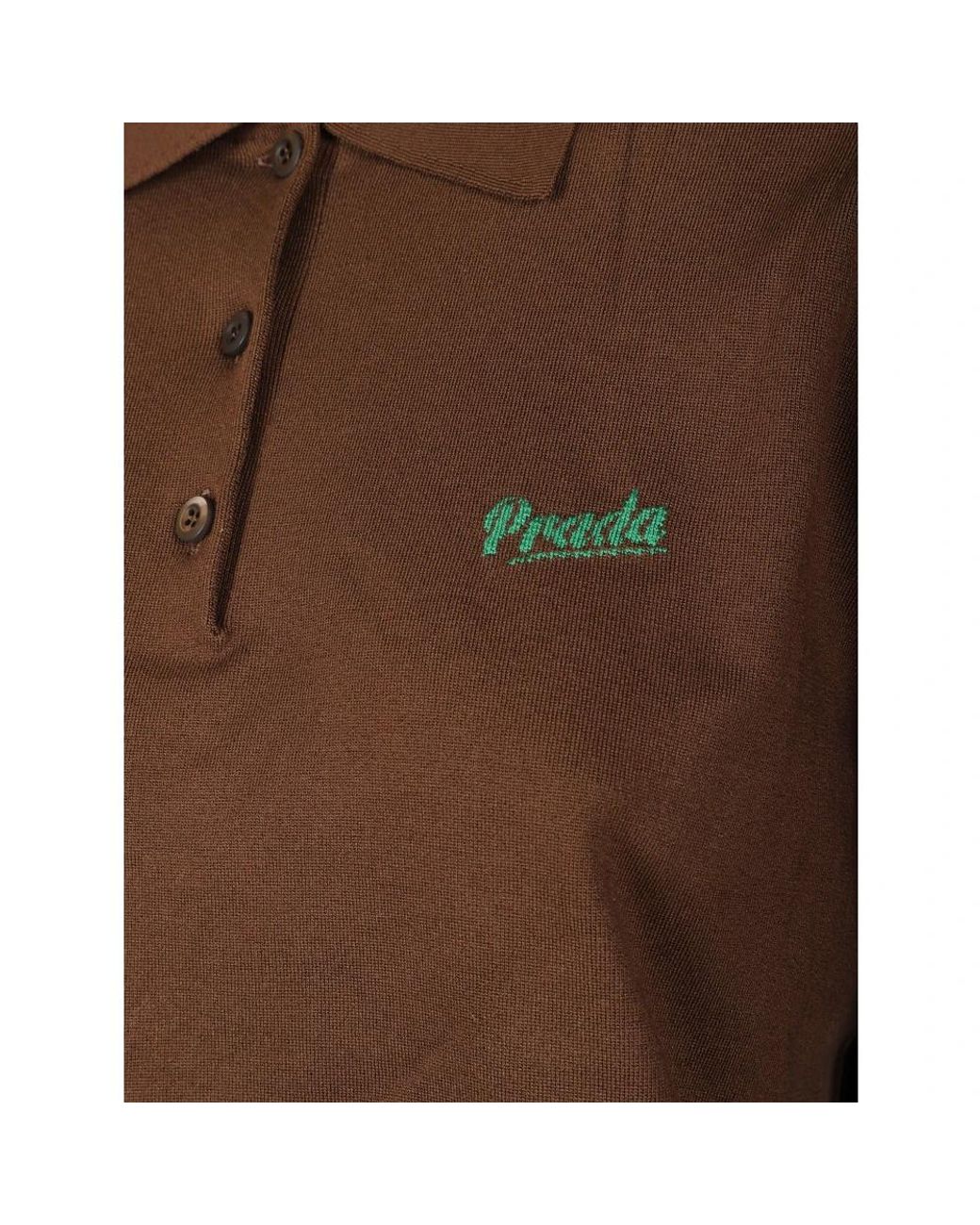 Prada Brown Polo Shirts