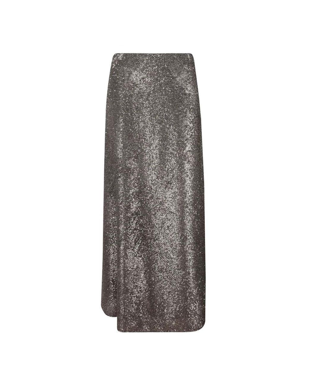 Herno Gray Maxi Skirts