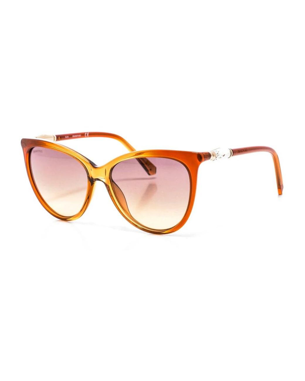 Swarovski Accessoires ,Veelkleurig ,Cat Eye Acetaat Zonnebril in het Brown
