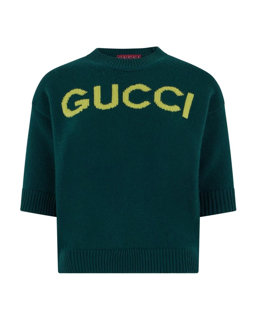Gucci Green Round-Neck Knitwear