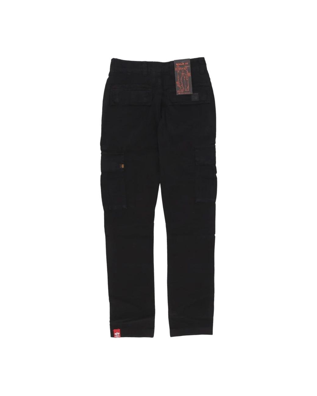 Alpha Industries Black Straight Trousers for men