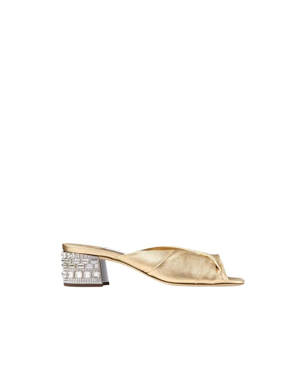 Jimmy Choo Natural Heeled Mules