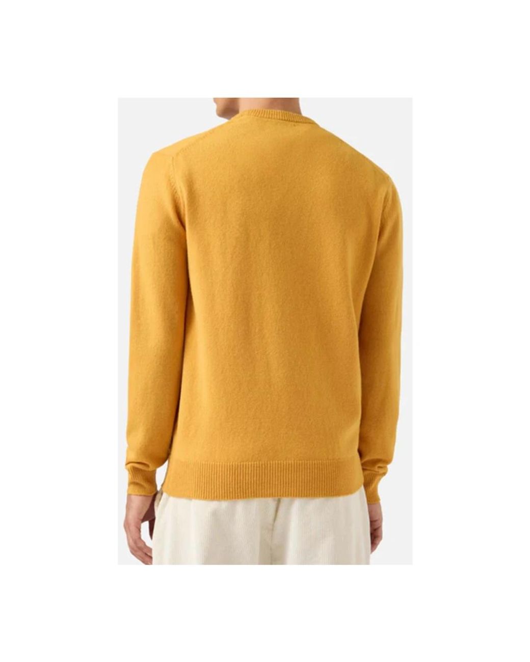 Mc2 Saint Barth Yellow Round-Neck Knitwear for men