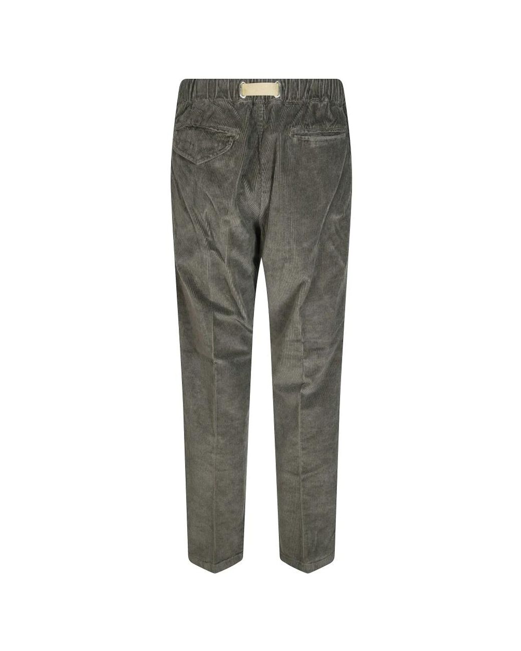 White Sand Gray Straight Trousers for men