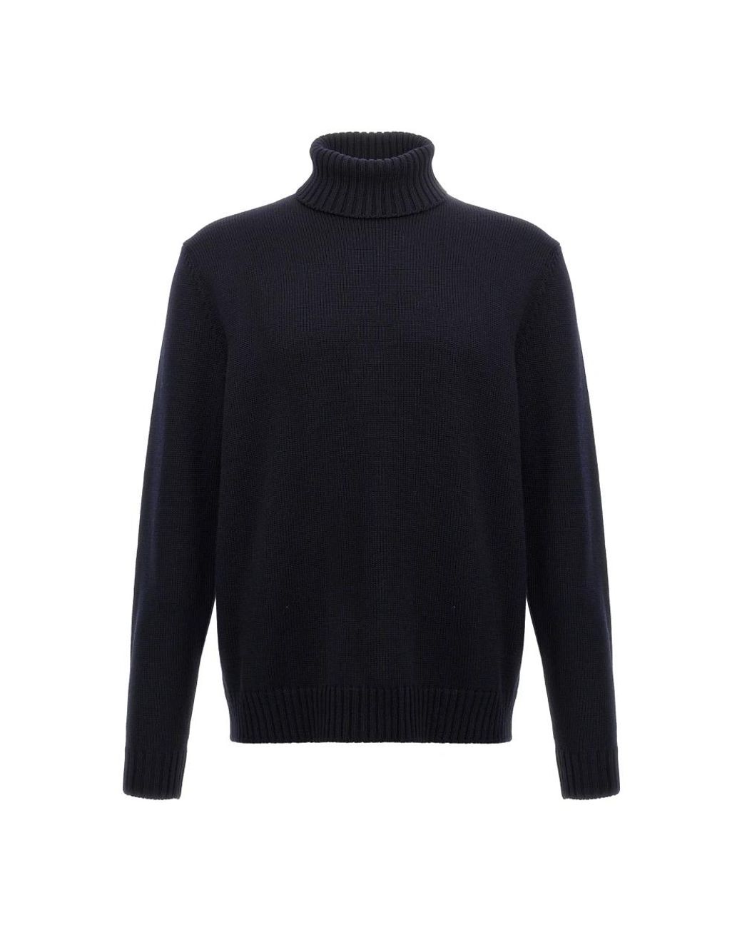 Zanone Dunkelblauer wollpullover in Blue für Herren