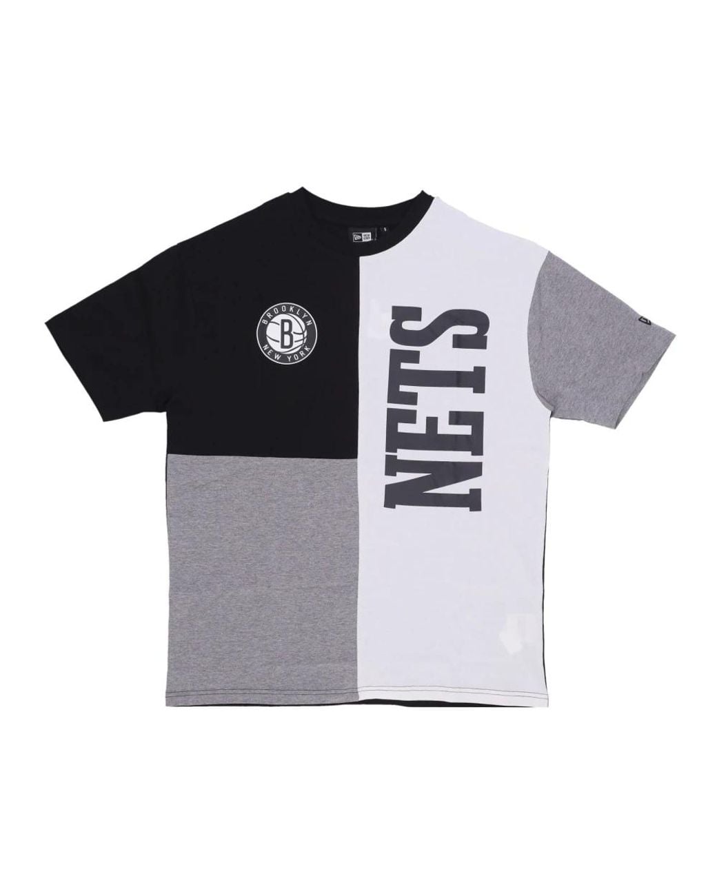 KTZ Tops ,Veelkleurig ,Katoen Brooklyn Nets Logo T-Shirt Zwart/Grijs in het Black voor heren