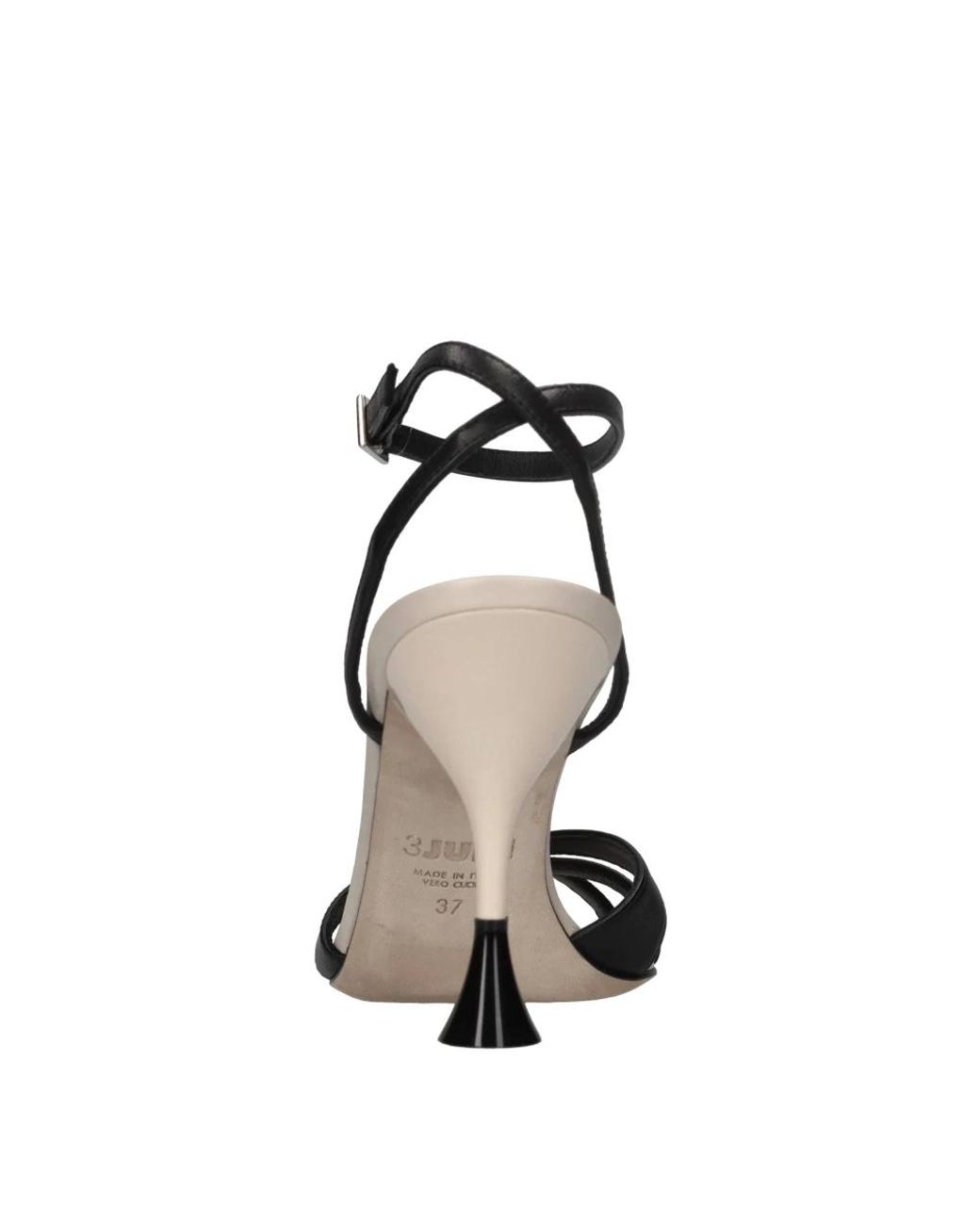 3Juin Black High Heel Sandals