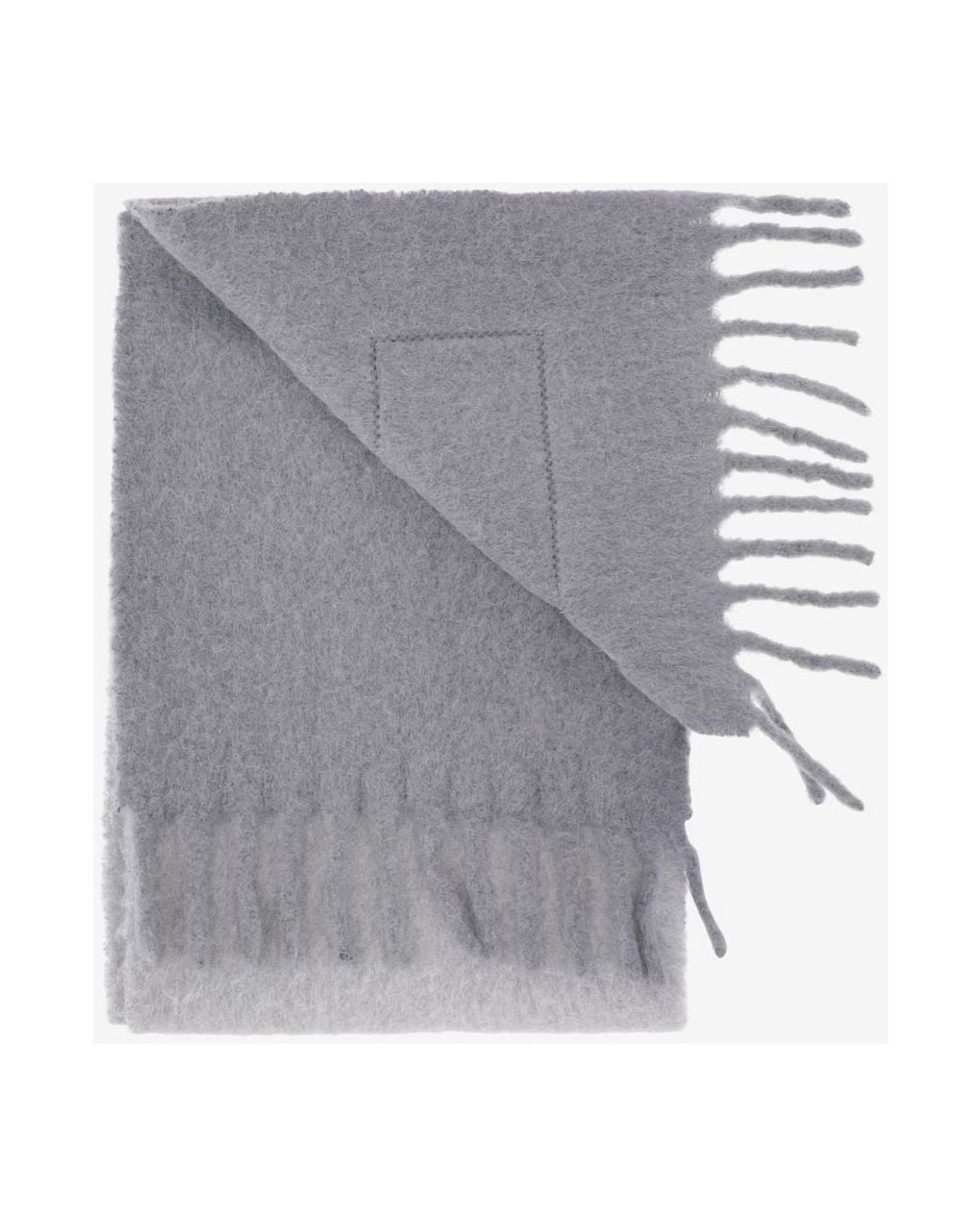 Maison Kitsuné Gray Winter Scarves for men