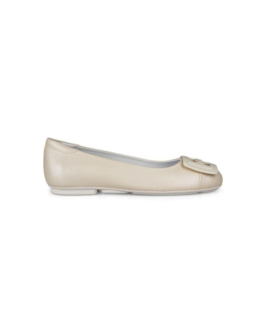 Hogan White Ballerina Shoes