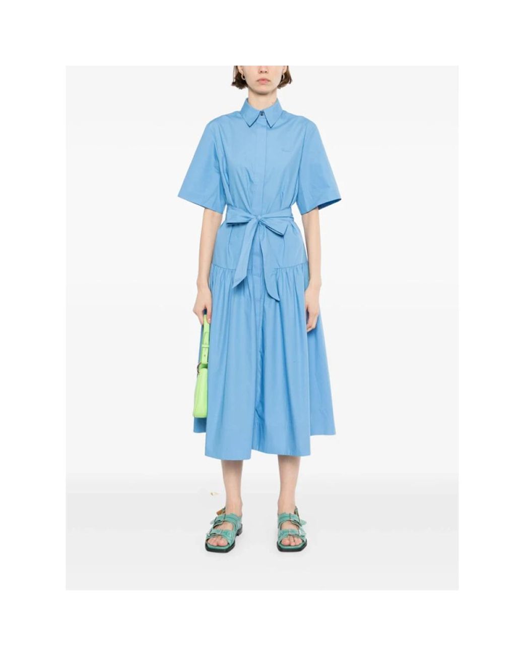 Karl Lagerfeld Blue Shirt Dresses
