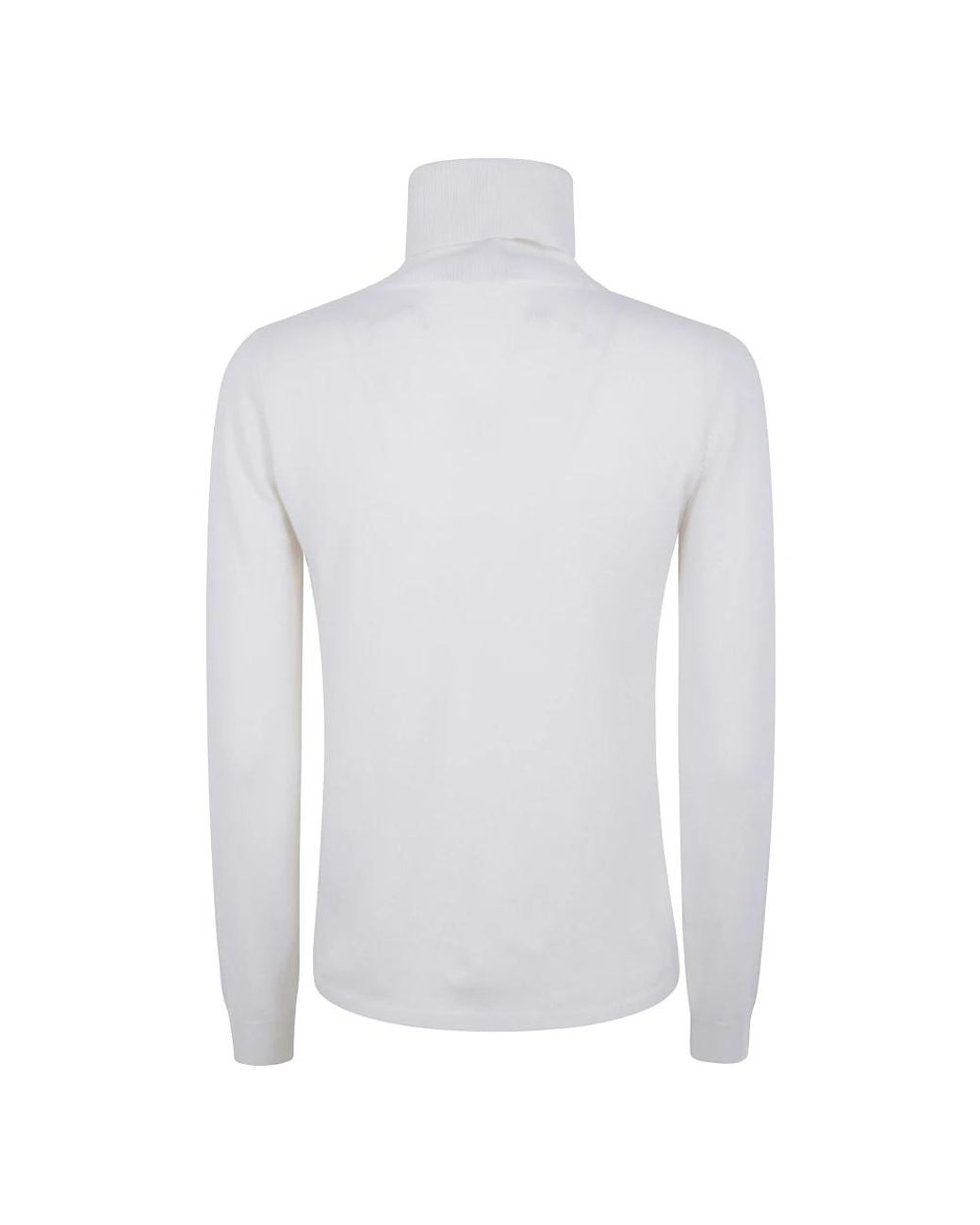 Max Mara White Educata Rollkragenpullover