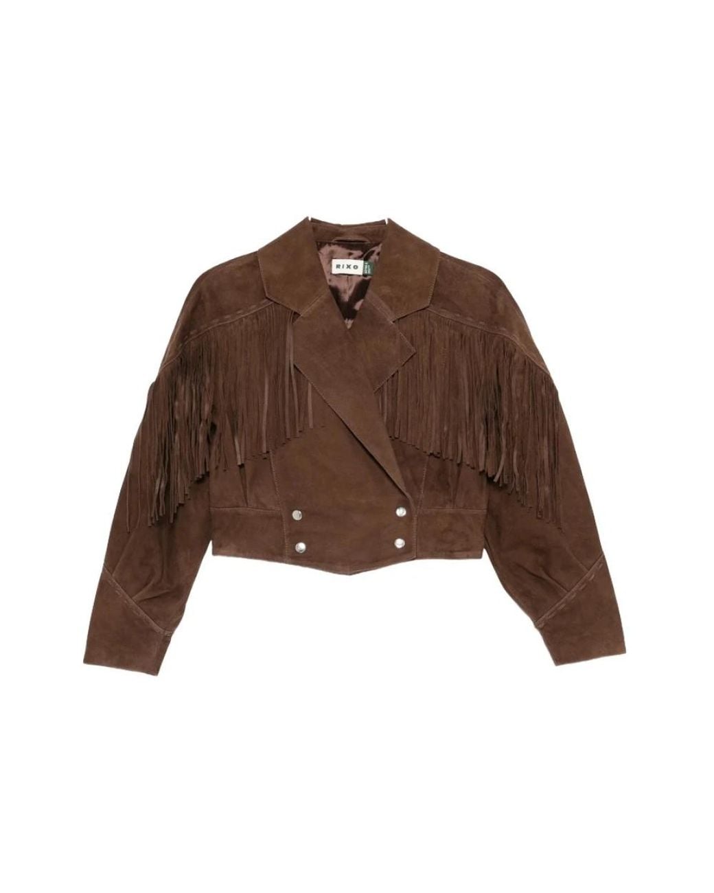 Rixo Brown Leather Jackets
