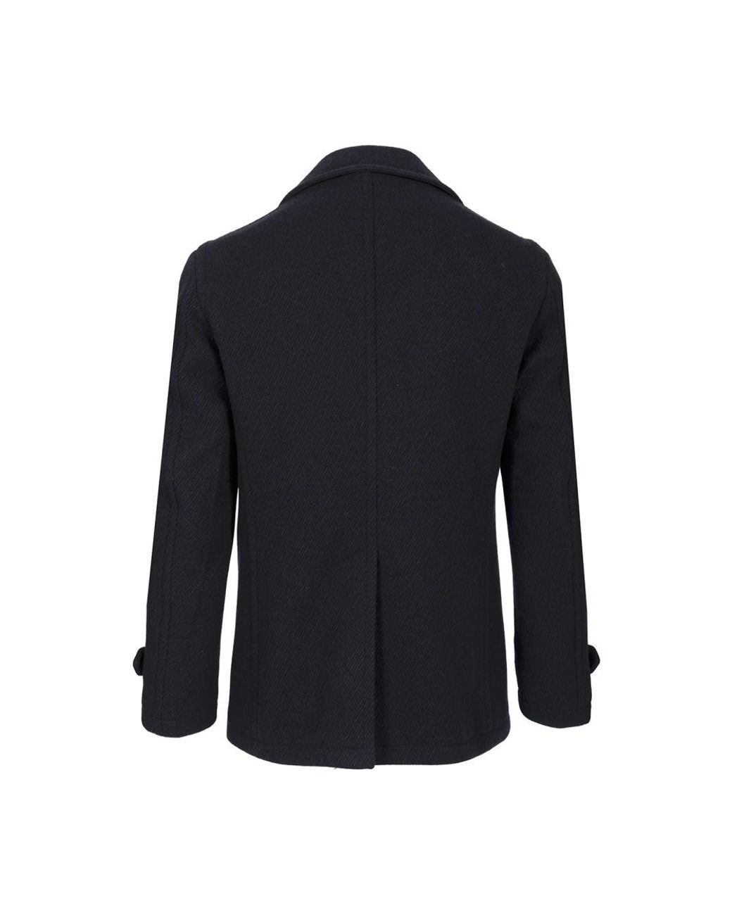 Tagliatore Blue Double-Breasted Coats for men