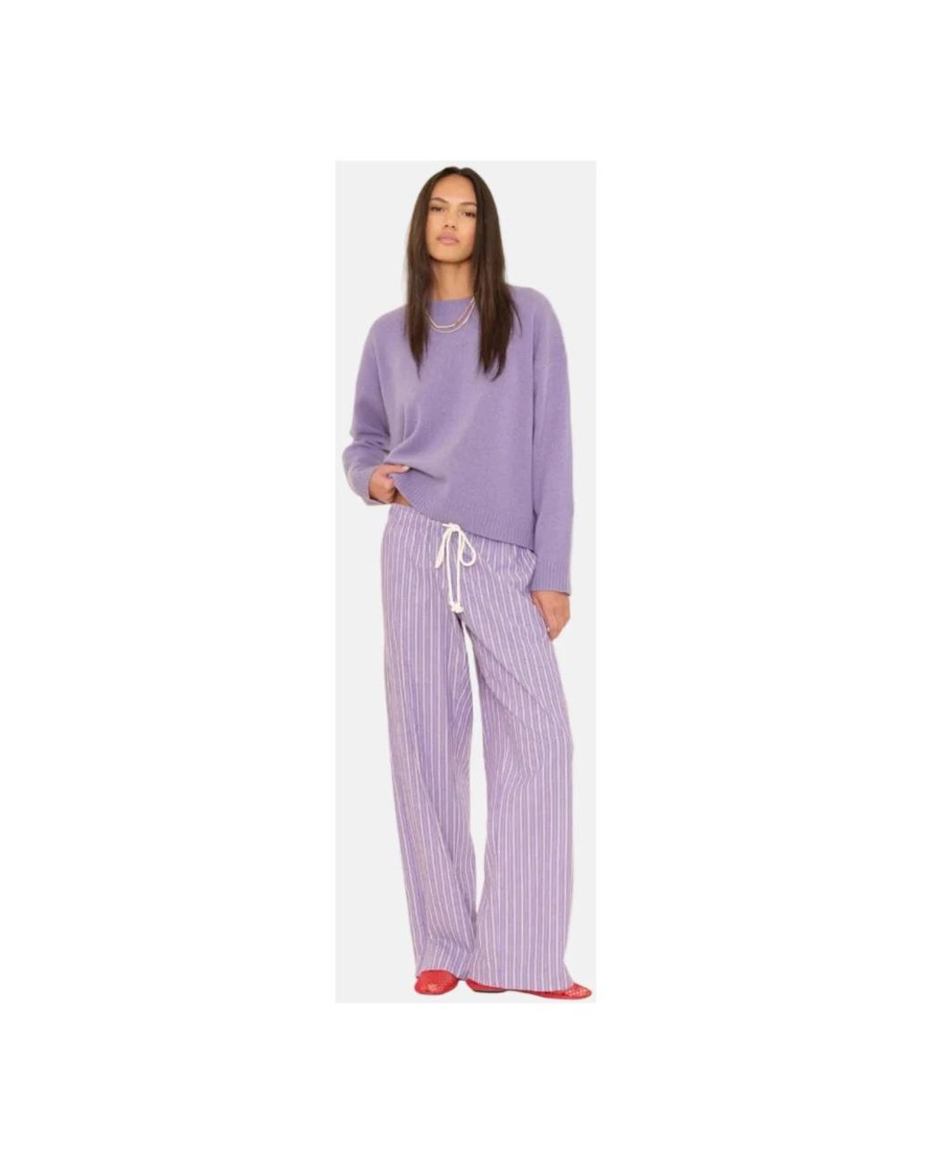 Xirena Purple Wide Trousers