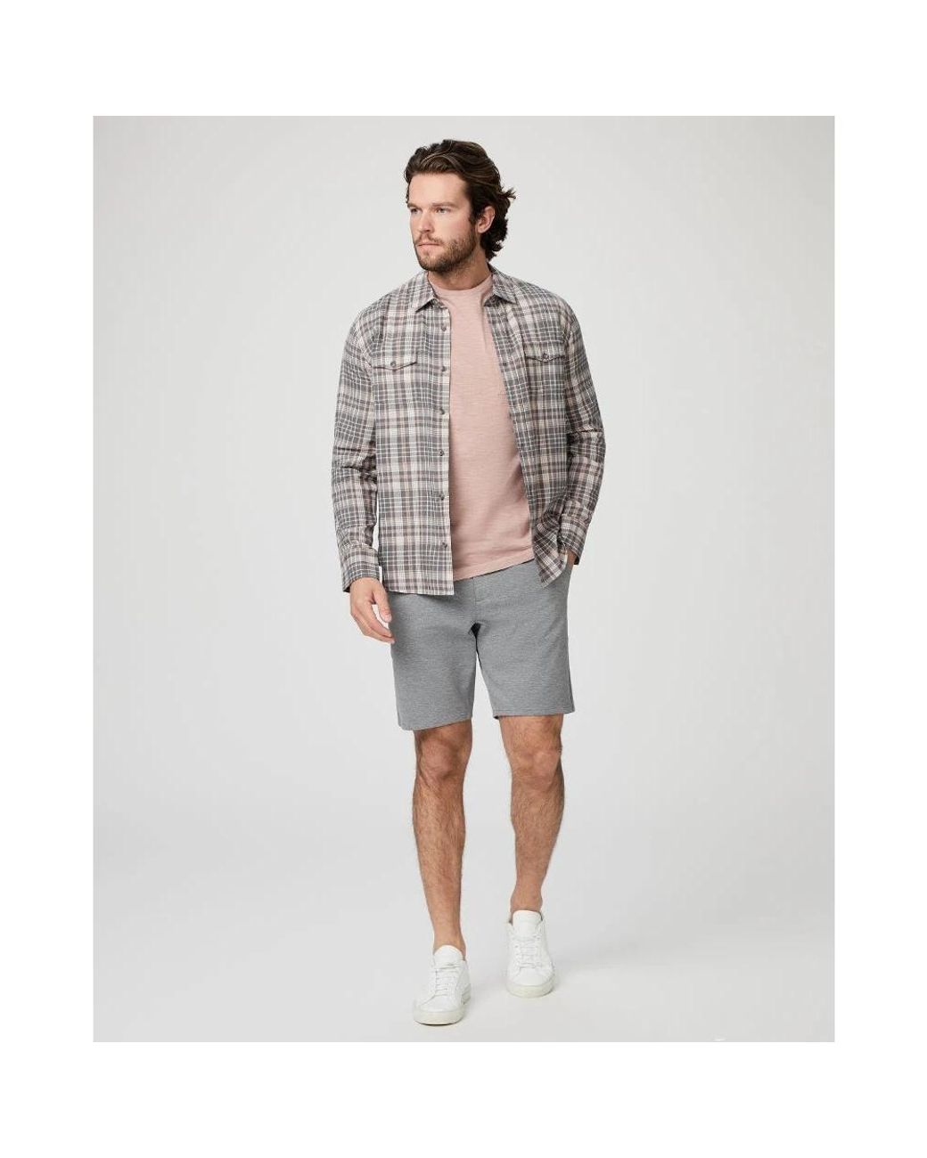 PAIGE Gray Casual Shorts for men
