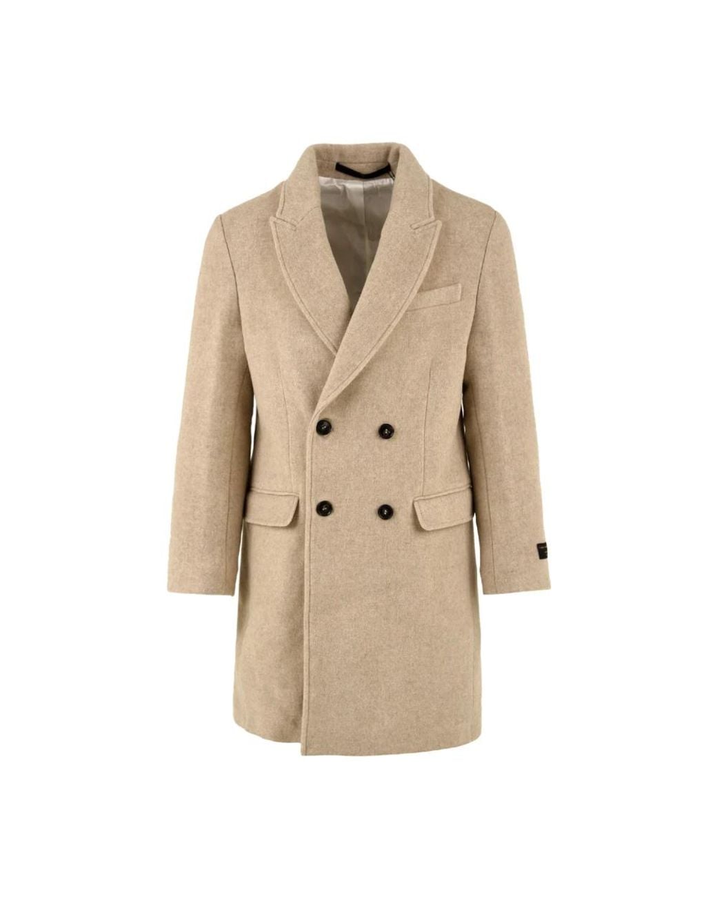 Liu Jo Natural Double-Breasted Coats for men