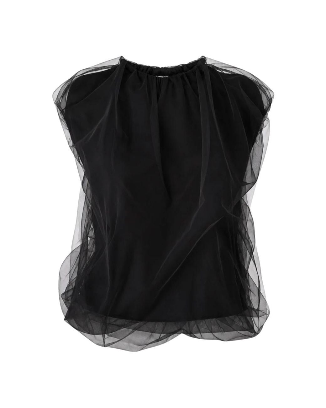 MEIMEIJ Black Sleeveless Tops
