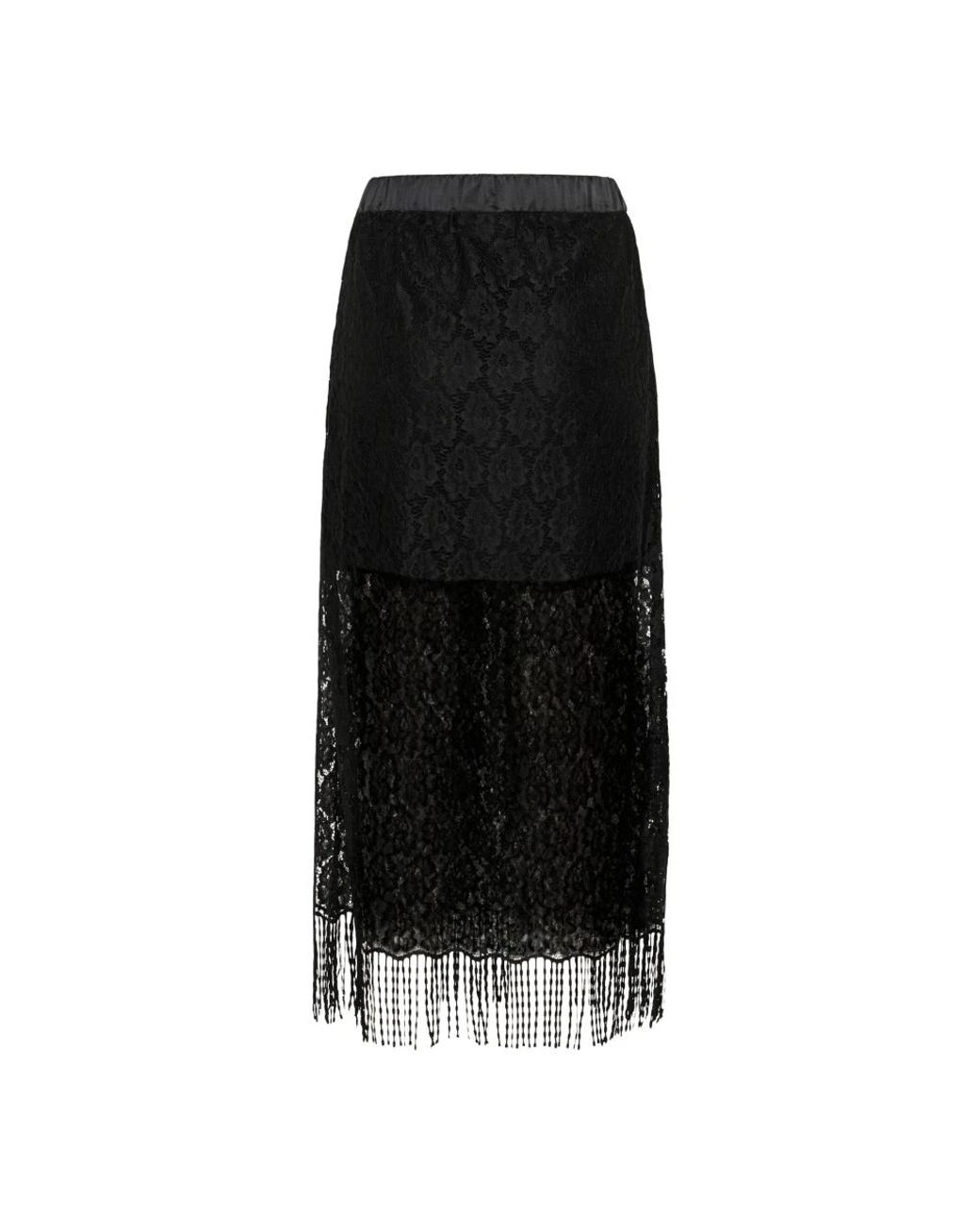 Maxi Skirts Kaffe de color Black