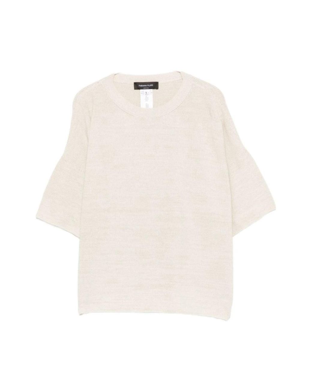 Fabiana Filippi Natural Round-Neck Knitwear