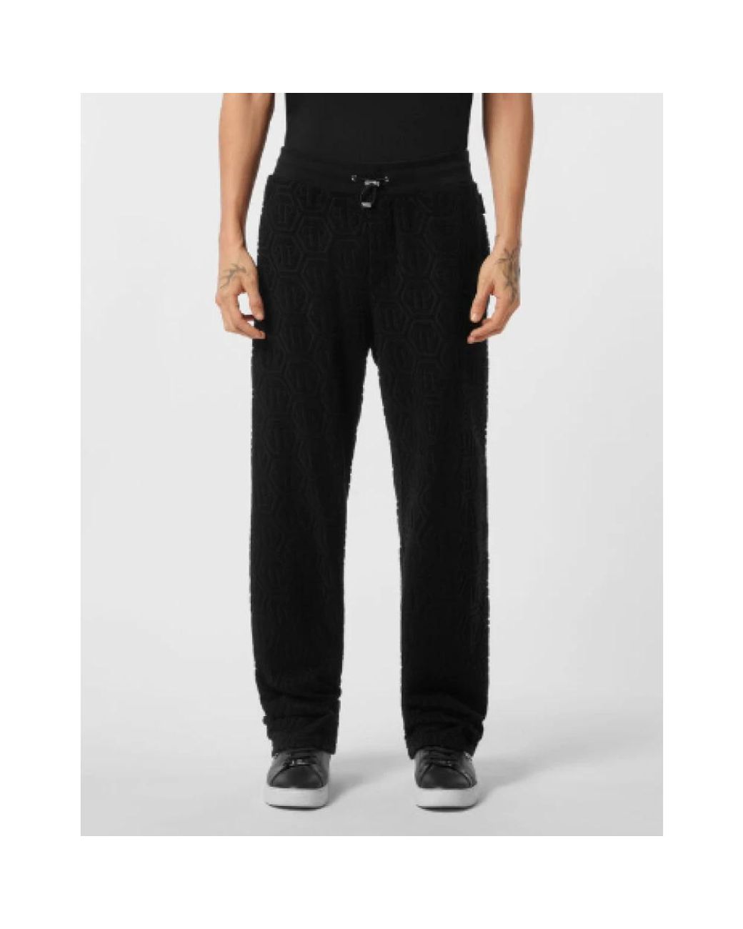 Philipp Plein Black Sweatpants for men