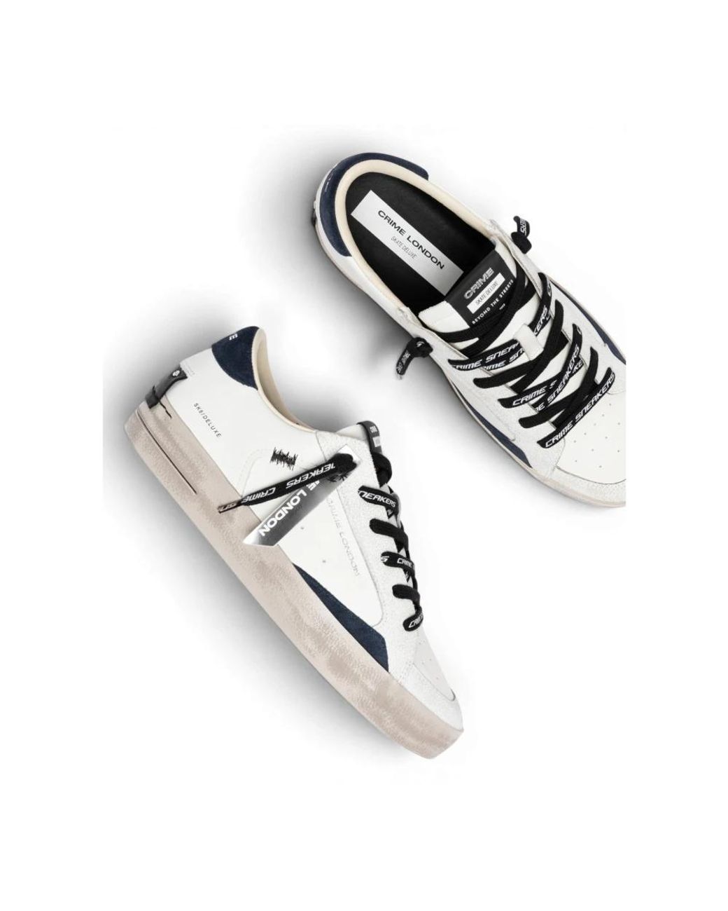 Crime London White Sneakers for men