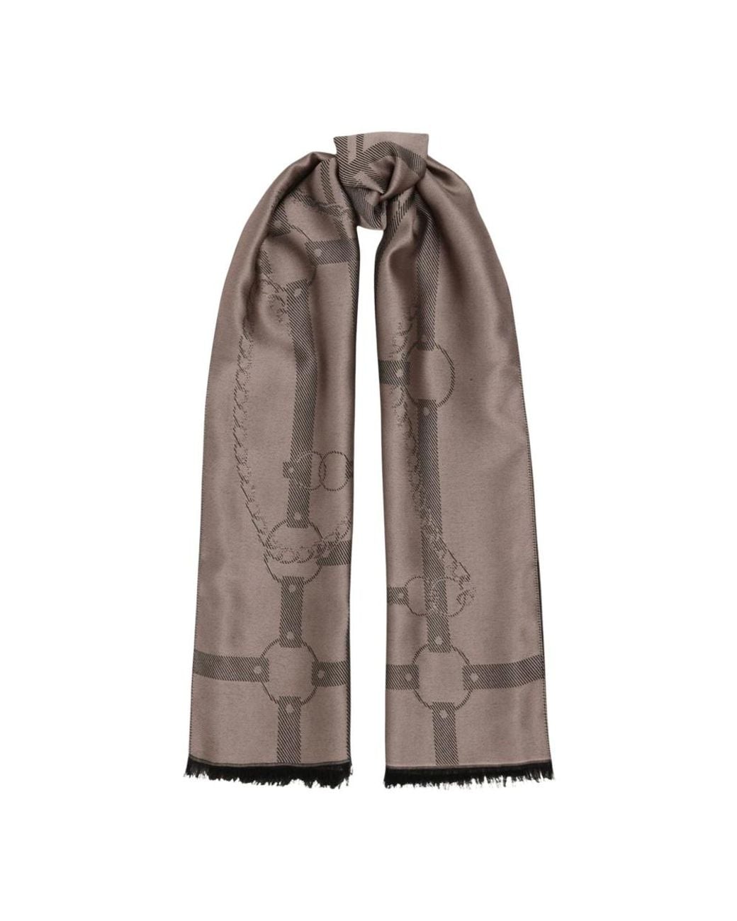 Guess Brown Silk Scarves