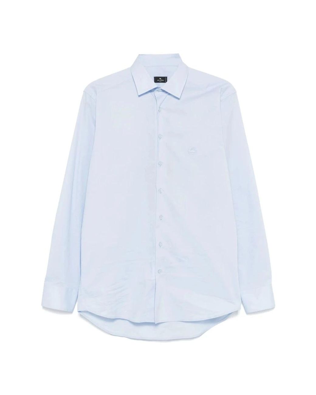 Etro Overhemden ,Blauw ,Katoen Roma Shirt in het Blue voor heren