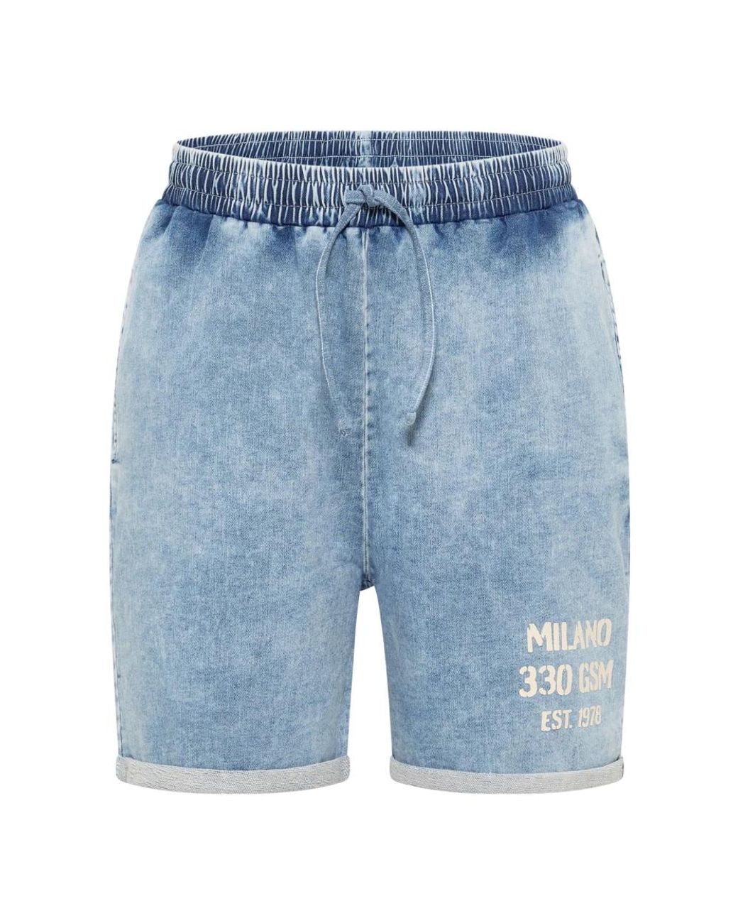 carlo colucci Blue Denim Shorts for men