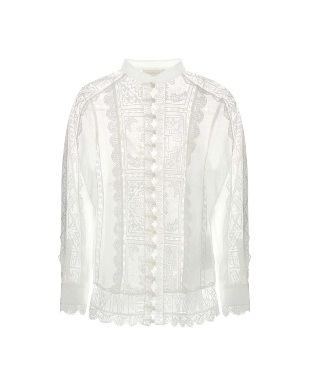 Zimmermann White Aster Bestickte Bluse