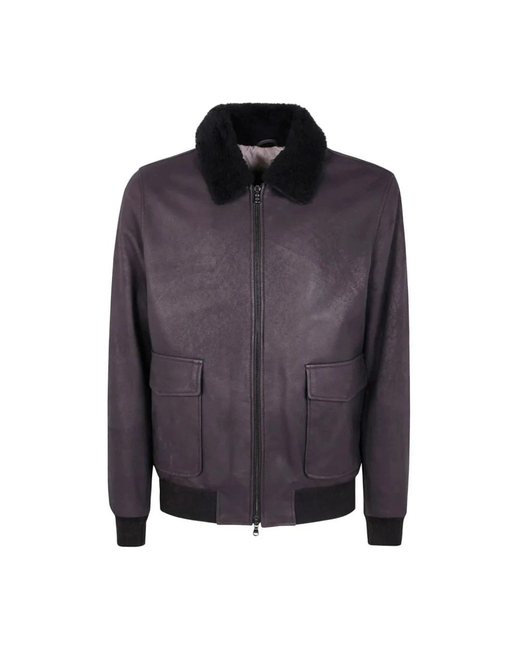 Leather Jackets Barba Napoli de hombre de color Blue