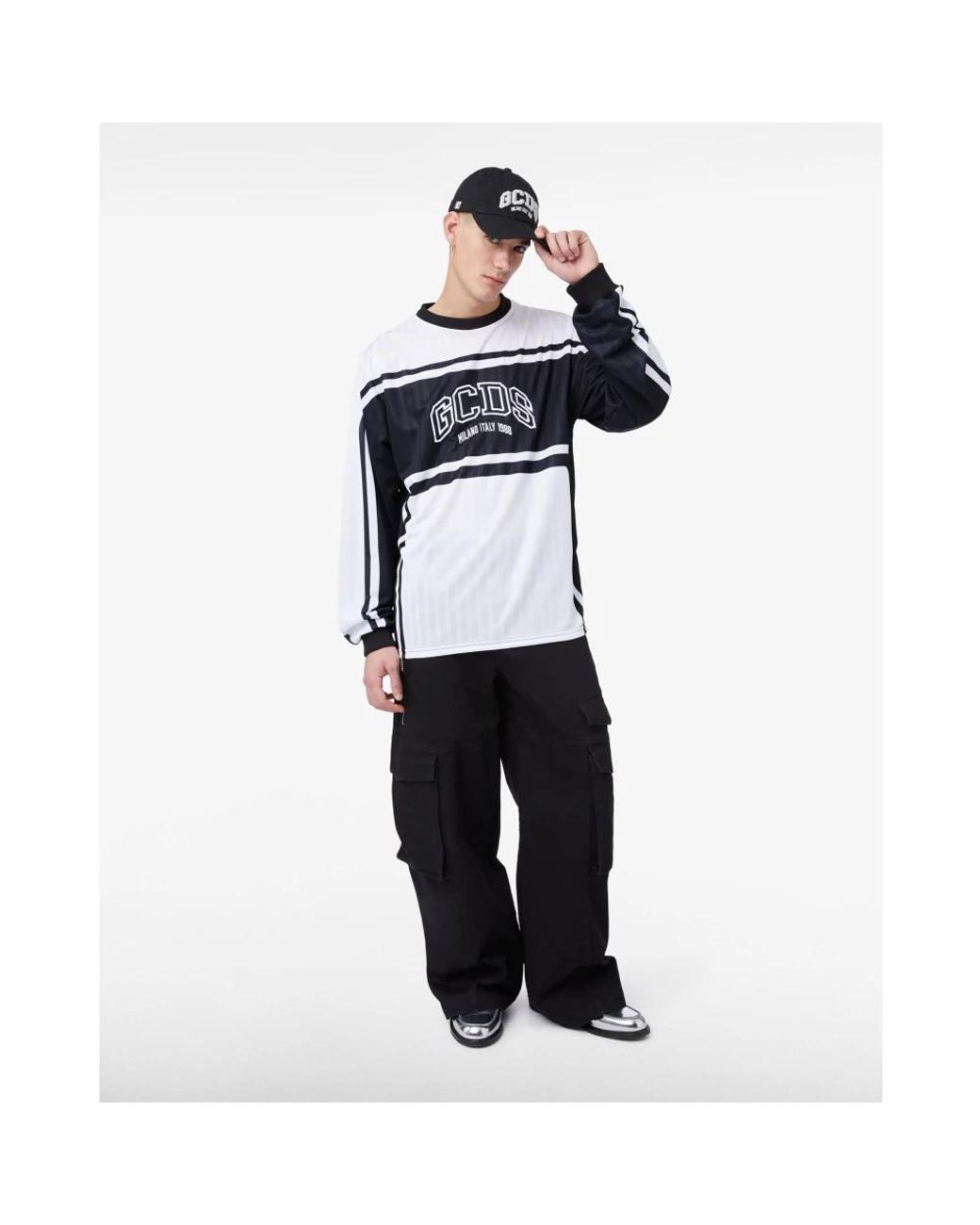 Gcds Black Wide Trousers for men