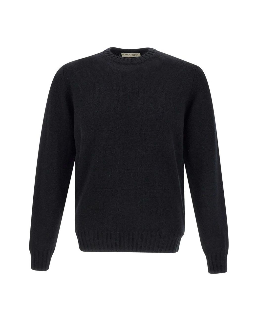 FILIPPO DE LAURENTIIS Blue Round-Neck Knitwear for men