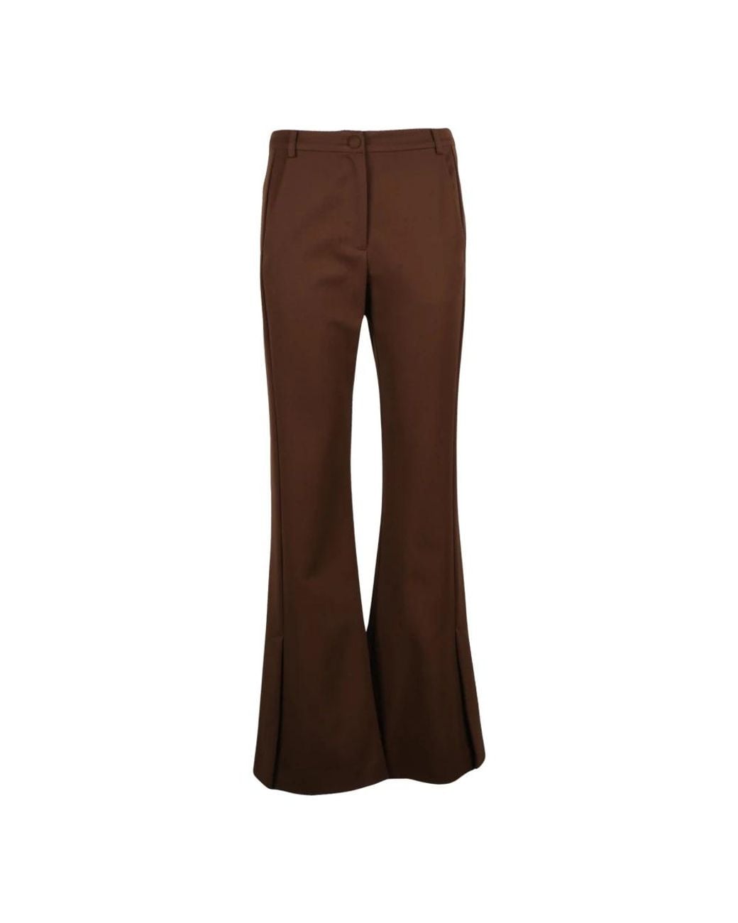 Patrizia Pepe Brown Wide Trousers