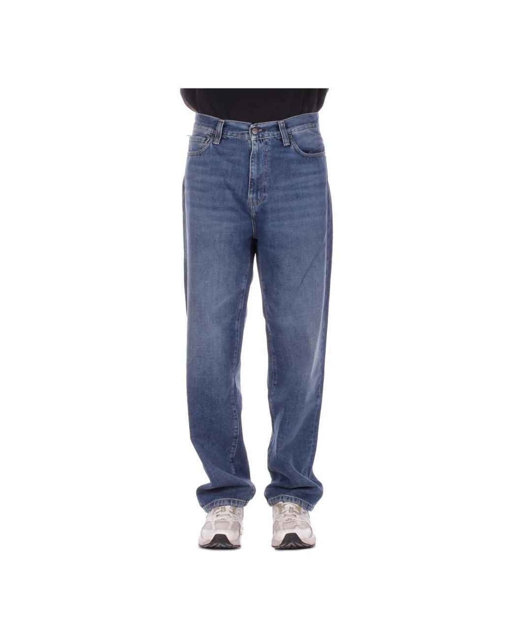 Carhartt Blue Straight Fit Jeans for men