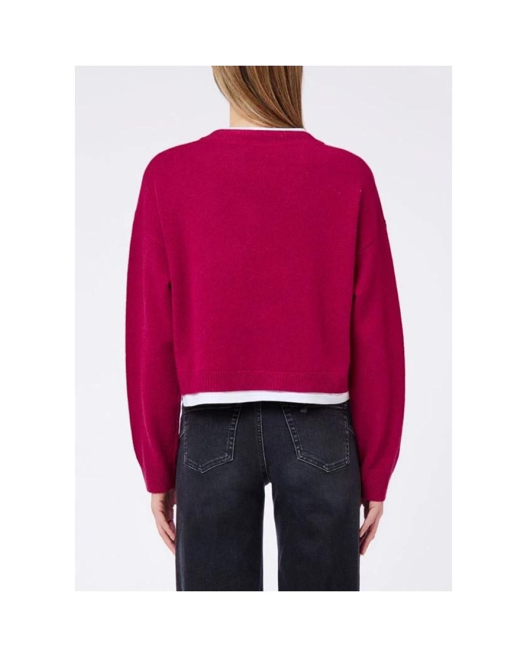 Liu Jo Red V-Neck Knitwear