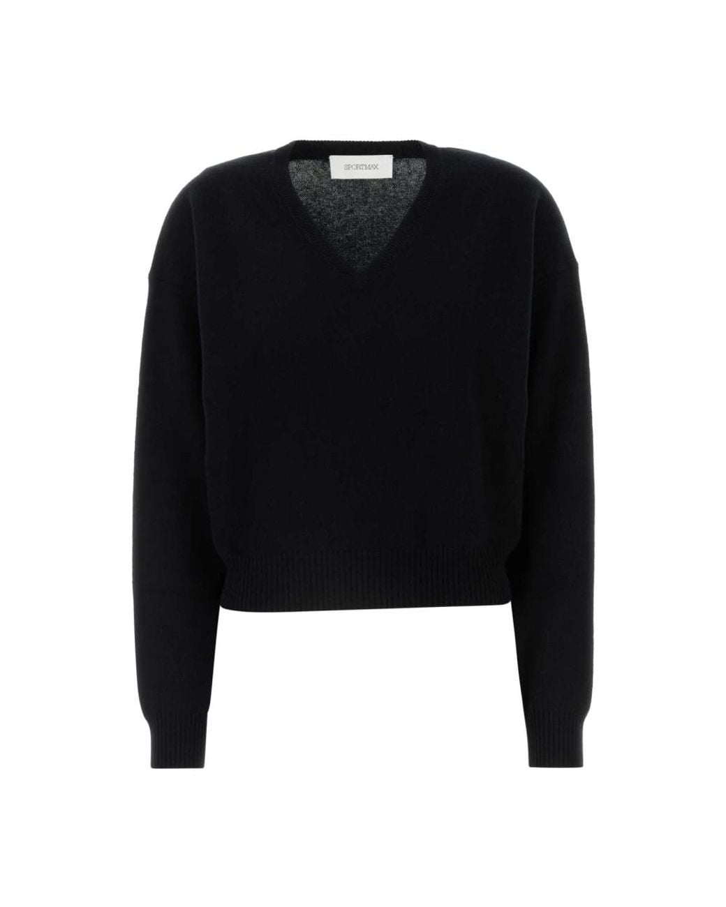 Sportmax Black V-Neck Knitwear