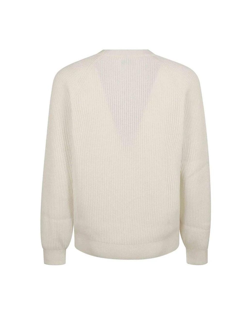 Brunello Cucinelli White Cashmere Knitwear for men