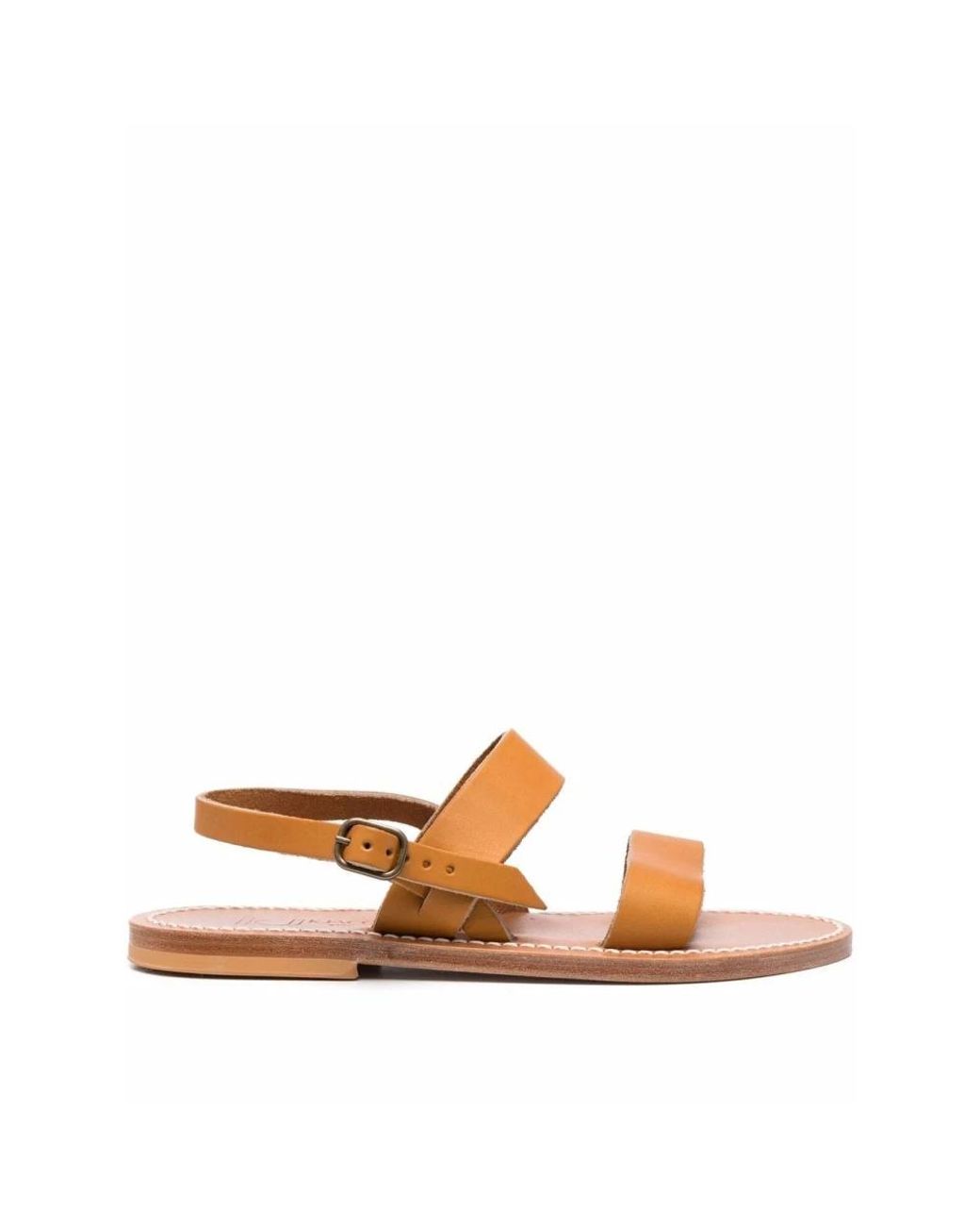 K. Jacques Schoenen ,Bruin ,Bruin Leren Sandalen Met Dunne Bandjes in het Brown