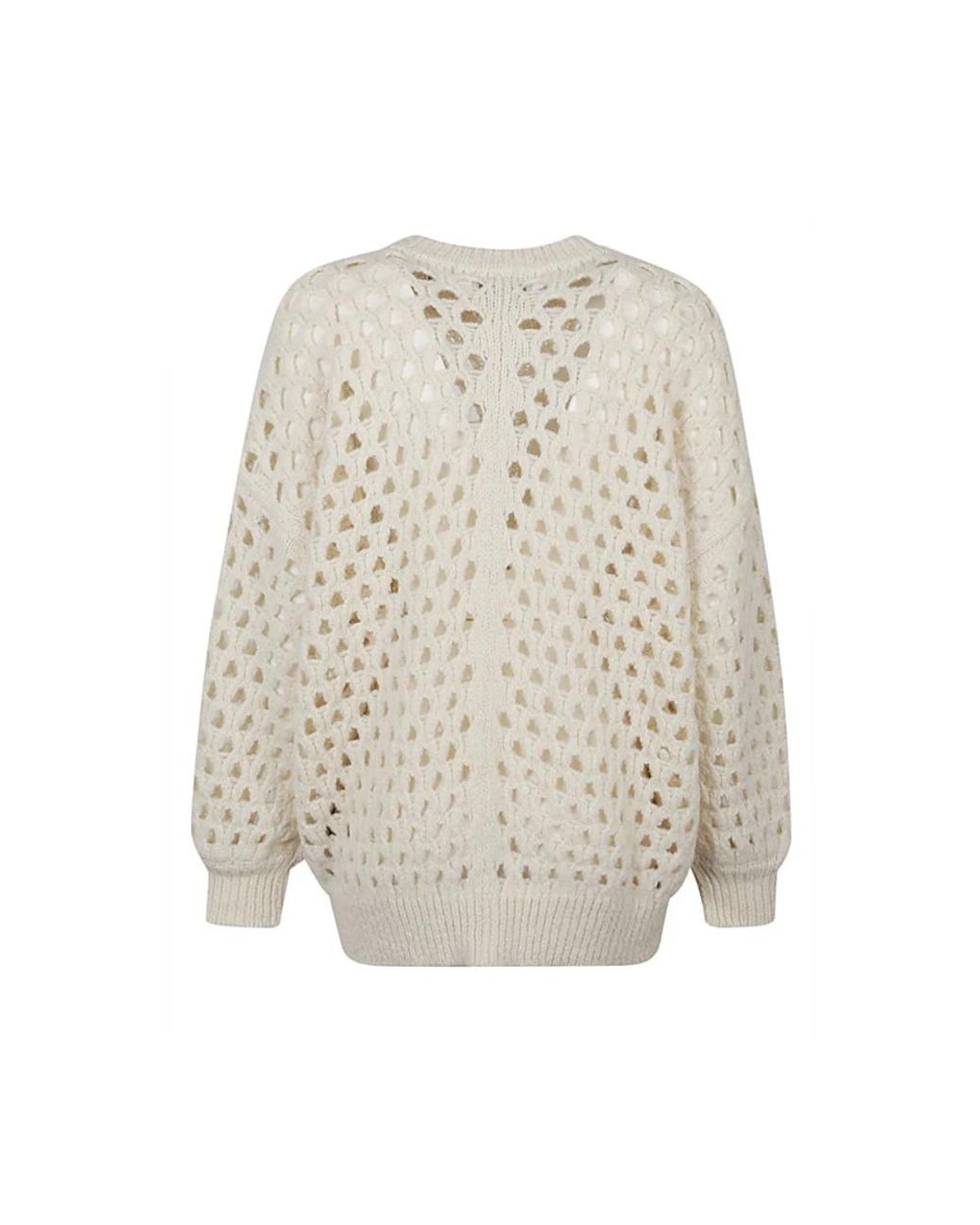 Isabel Marant White Round-Neck Knitwear