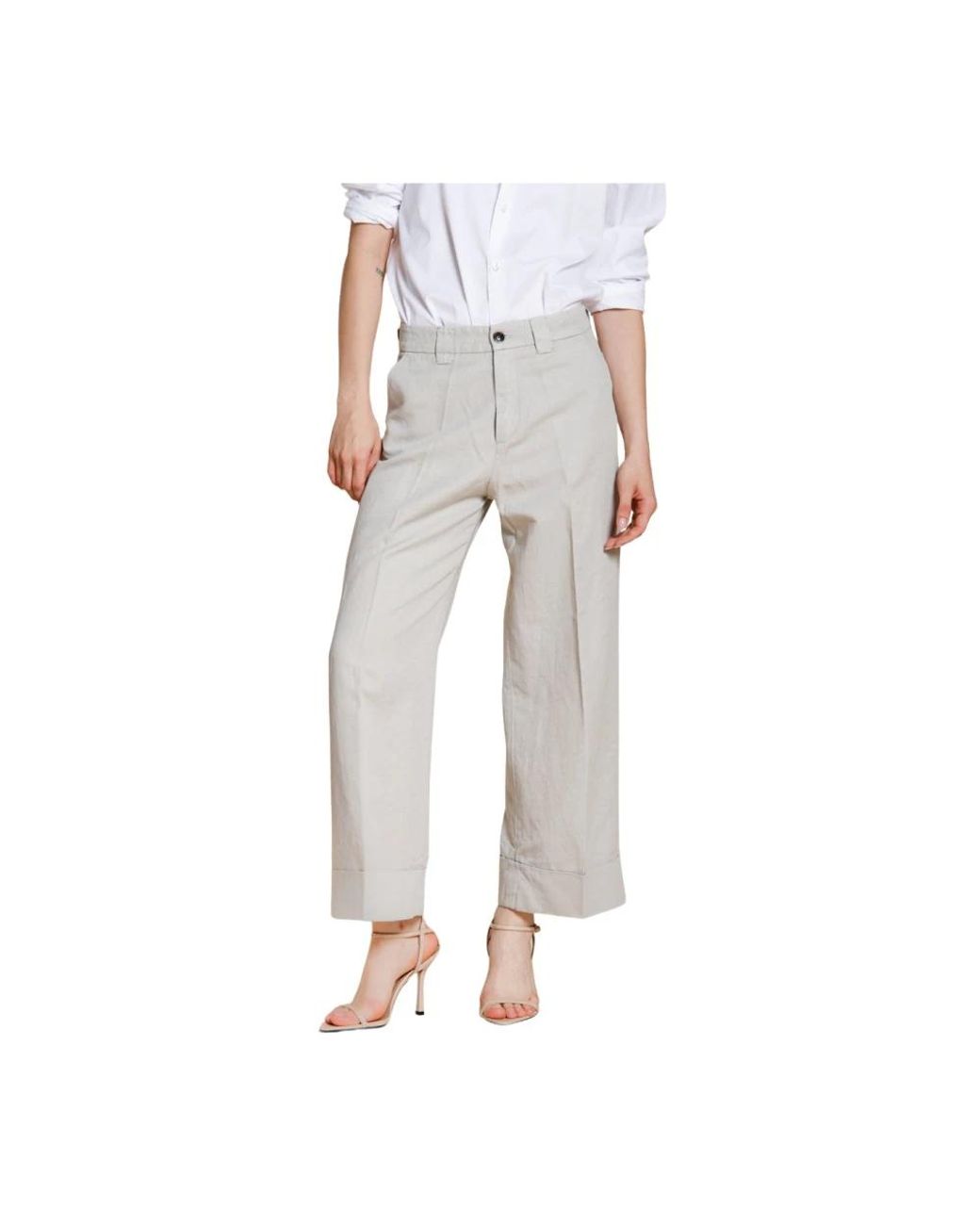 Mason's Blue Cropped Trousers