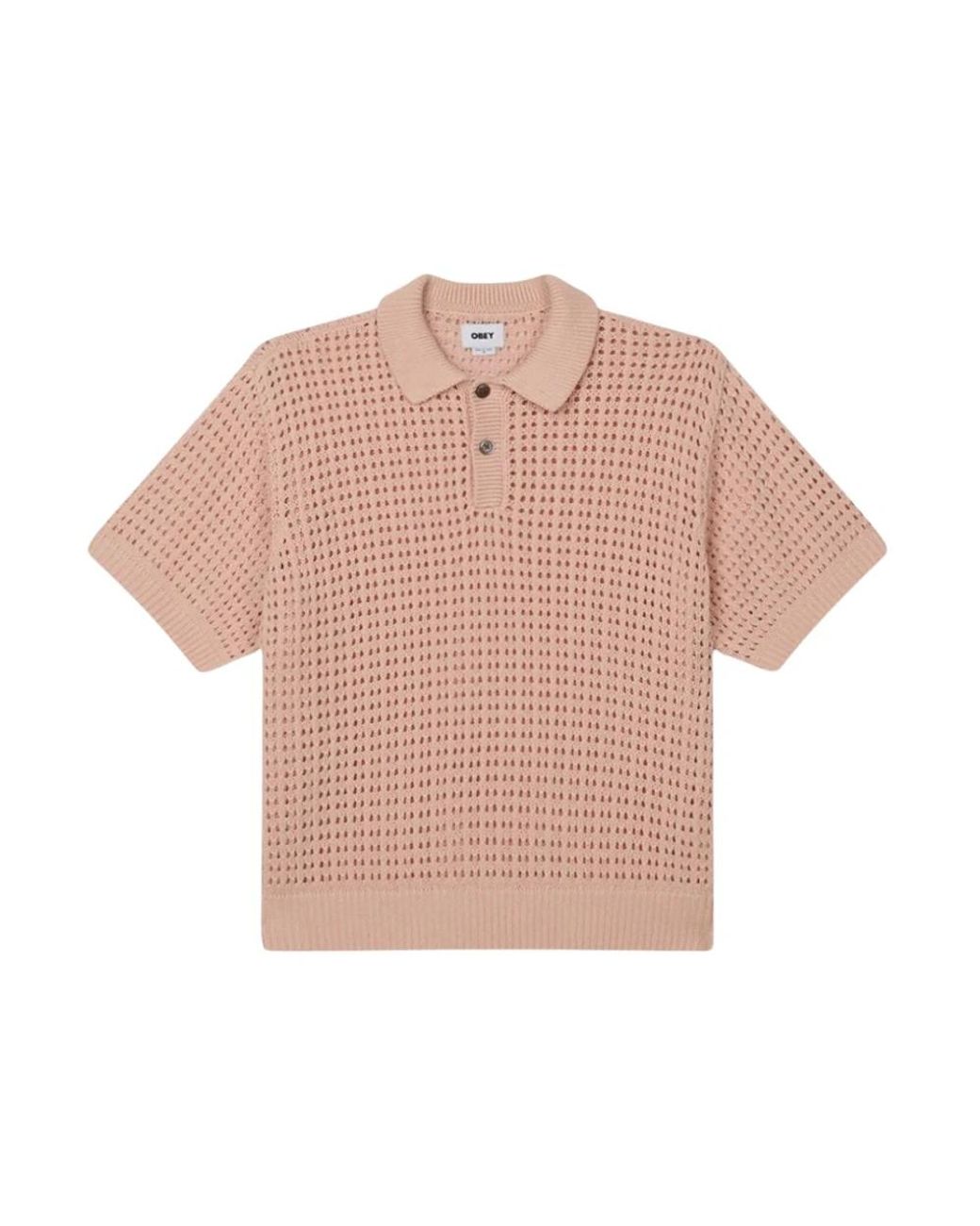 Obey Pink V-Neck Knitwear for men