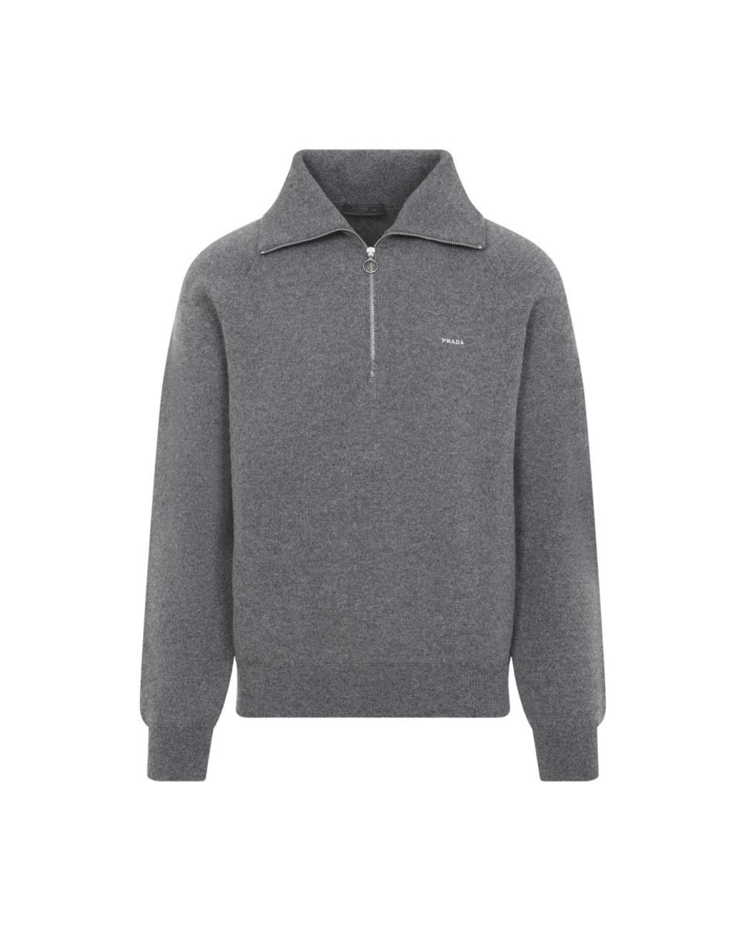 Prada Gray Zip-Throughs for men