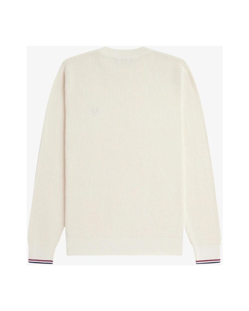 Fred Perry White Round-Neck Knitwear for men