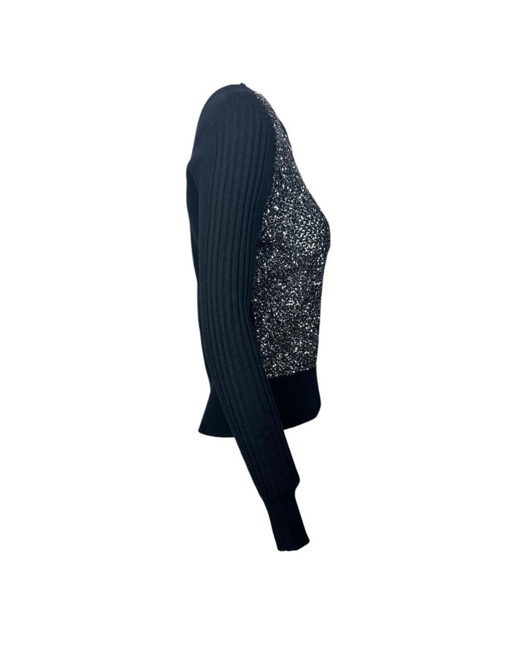 D.exterior Blue Round-Neck Knitwear