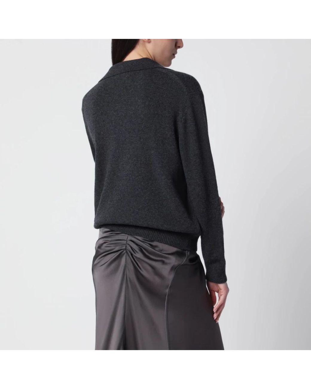 Victoria Beckham Black V-Neck Knitwear