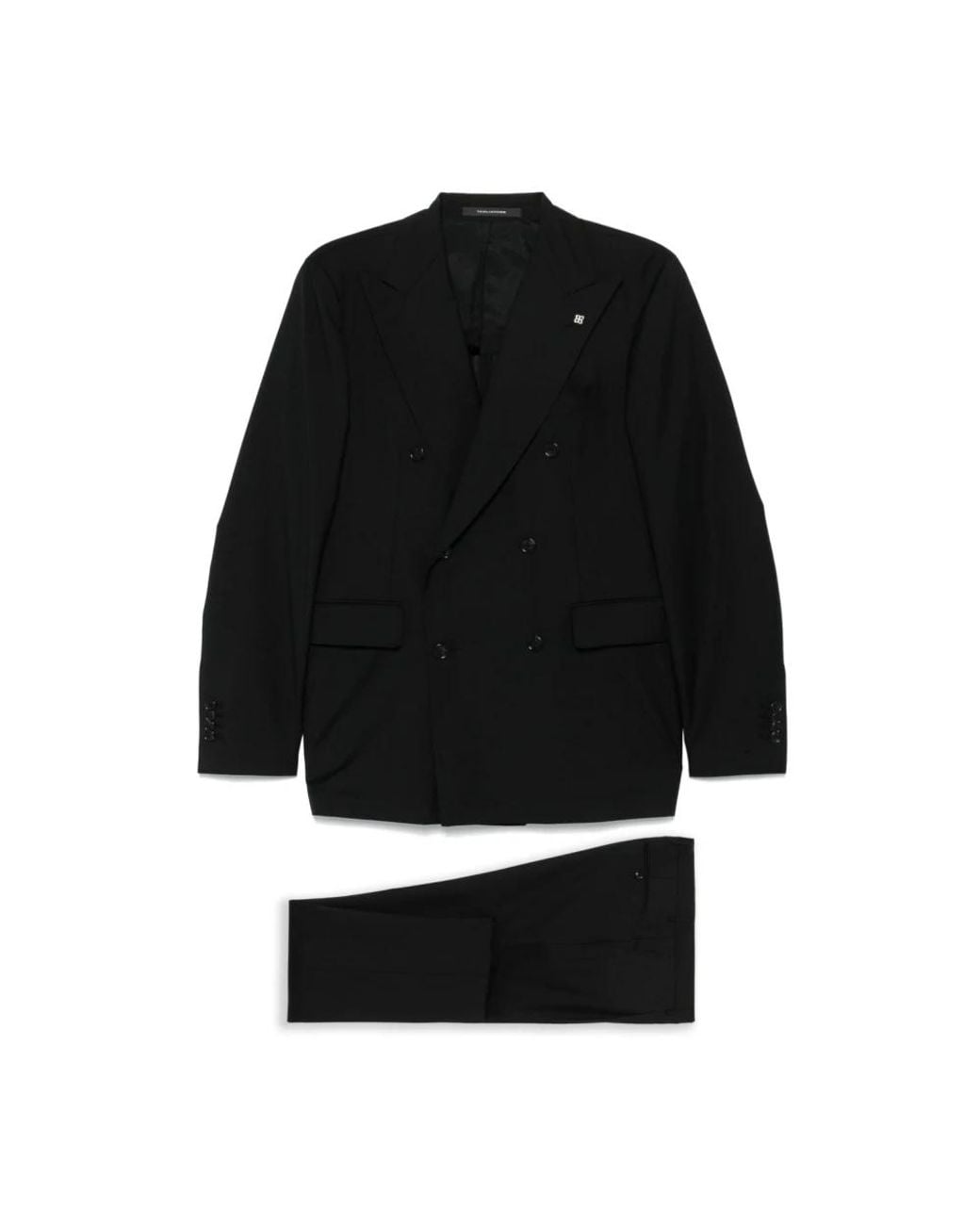 Tagliatore Black Double Breasted Suits for men