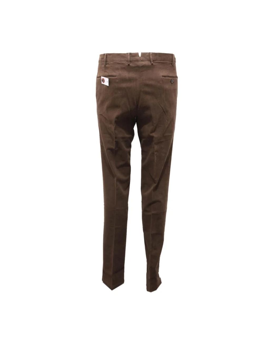 PT01 Brown Slim-Fit Trousers for men